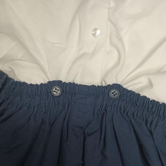 Sophie Dess Creation Paris Smocked 24mons White Blue Nautical Short Sleeve - Picture 15 of 16